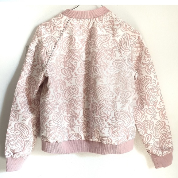 Victoria Beckham x Target | Pale Pink paisley Bomber Sz S - Picture 3 of 6